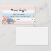 Carte de rabat Citrouille rose et bleu (Devant / Derrière)