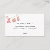 Carte de rabat classique pour bébé rose (Devant)