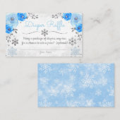 Carte de rabat de Baby shower de couches de neige  (Devant / Derrière)