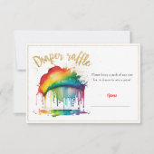 Carte de rabat de Baby shower Rainbow (Devant)