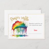 Carte de rabat de Baby shower Rainbow (Devant / Derrière)