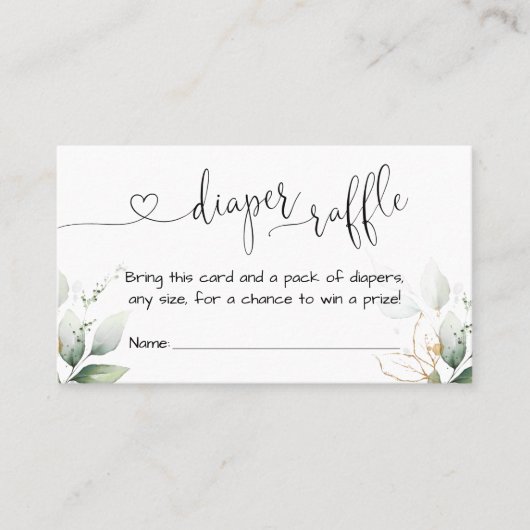 Carte de rabat Eucalyptus Vert Insertion (Devant)