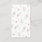 Carte de rabat fleur sauvage (Dos)