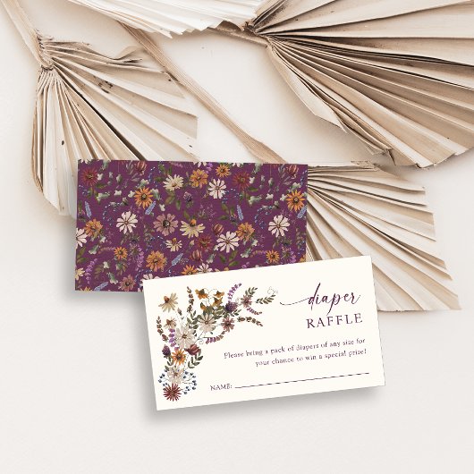 Carte de rabat fleur sauvage