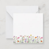 Carte de rabat fleur sauvage Baby shower (Dos)