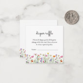 Carte de rabat fleur sauvage Baby shower (Devant/Arrière en situation)