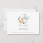 Carte de rabat Fox - Baby shower d'automne neutre (Devant)