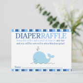 Carte de rabat Little Blue Whale Baby shower (Debout devant)