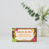 Carte de rabat Luau Baby shower (Debout devant)