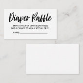 Carte de rabat minimaliste Baby shower (Devant / Derrière)