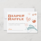 Carte de rabat pour bébé à bord Surf Baby shower (Devant)