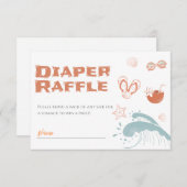 Carte de rabat pour bébé à bord Surf Baby shower (Devant / Derrière)