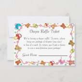 Carte de rabat pour couches de Baby shower pour bé (Devant)