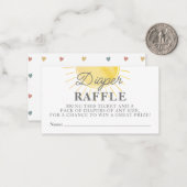 Carte de rabat pour le petit baby shower de soleil (Devant/Arrière en situation)