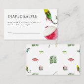 Carte de rabat pour le petit pêcheur Baby shower (Devant / Derrière)