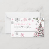 Carte de rabat rose Pink Winter Wonderland (Devant)