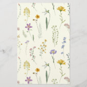 Carte de rabat Rustique Fleur sauvage Boho (Dos)