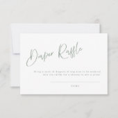 Carte de rabat Sage Blue/Green Baby shower (Devant)