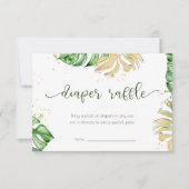 Carte de rabat Tropical Gold Baby shower (Devant)