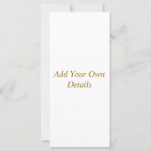 CARTE DE RACK DE CAROL SINGERS DE NOËL VICTORIEN (Dos)