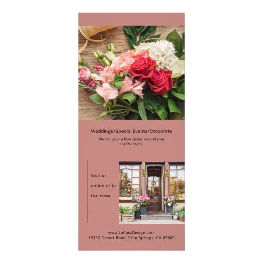 Carte de rack de commercialisation florale (Dos)