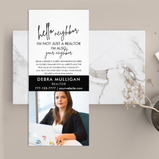 Carte de rack de marketing immobilier moderne