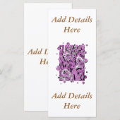 CARTE DE RACK FLEUR SAUVAGE (Devant / Derrière)