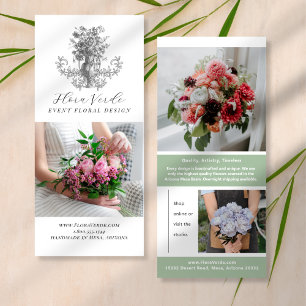 Carte de rack marketing créative à fleurs ancienne