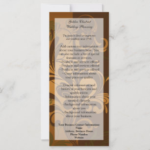 Carte de rack/Menu/Programme Marron/Châtaigne/Or/V