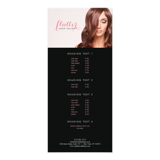 Carte de rack photo Simply Pink Lash Salon (Devant)