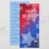 Carte de rack Signet de calendrier Star Spangled 2 (Devant / Derrière)