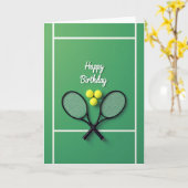Carte de racket-ball joyeuse (Fleur jaune)