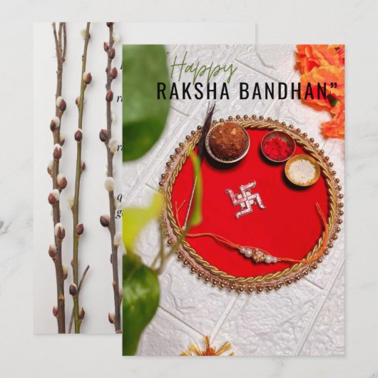 Carte de Raksha Bandhan (Devant / Derrière)