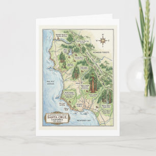 Carte de randonnée de Santa Cruz Californie Big Ba