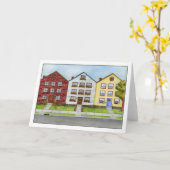 Carte de rangée de maisons (Fleur jaune)