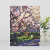 Carte de rappel Apple Trees in Bloom Save The Date (Debout devant)