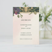 Carte de rappel baroque Orchidée émeraude (Debout devant)