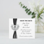 Carte de rappel Black Ribbon Silver Swans (Debout devant)