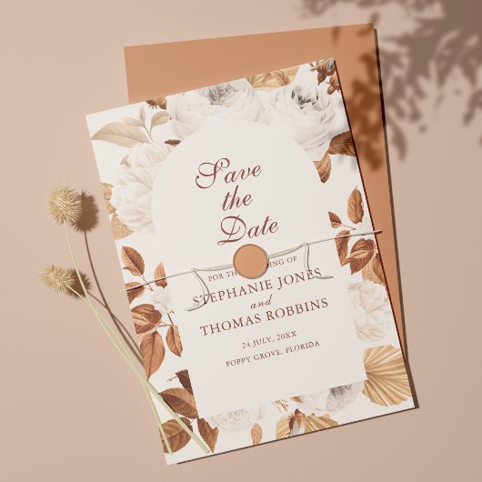 Carte de rappel Boho Élégant Terracotta