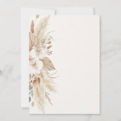 Carte de rappel Boho Herbe des Pampas Orchidée Bla (Dos)