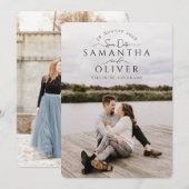 Carte de rappel Boho manuscrite avec photo (Devant / Derrière)