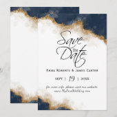 Carte de rappel céleste Navy (Devant / Derrière)
