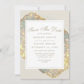 Carte de rappel chic iridescent à paillettes (Devant)