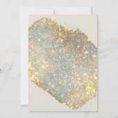 Carte de rappel chic iridescent à paillettes (Dos)