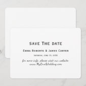 Carte de rappel chic typographie (Devant / Derrière)