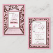 Carte de rappel d'anniversaire de la fille Cheetah (Devant / Derrière)