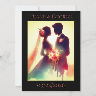 Carte de rappel de date à plat Love in Color