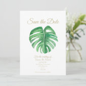 Carte de rappel de date avec feuille de plante de (Debout devant)