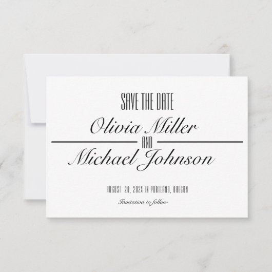 Carte de rappel de date classique à plat avec écri (Devant)