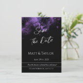 Carte de rappel de date de la nébuleuse violette e (Debout devant)